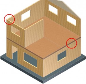 wall to roof or floor